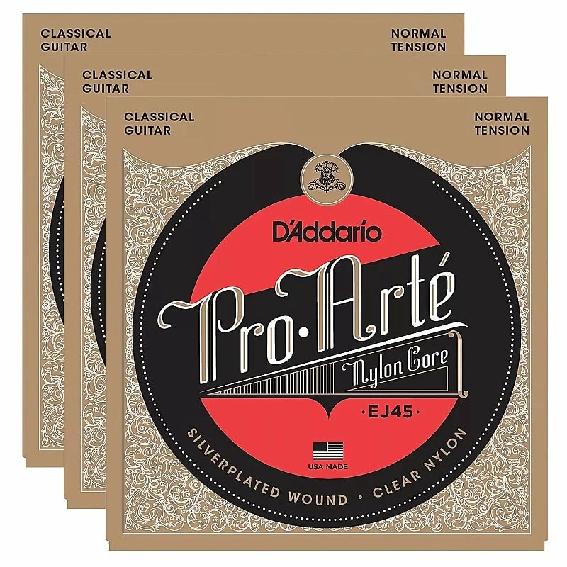 Budget 🎉 Empire Guitars D'Addario EJ45 Pro-Arte Normal Tension Nylon Classical Guitar Strings-3 Packs *Free Shipping In USA* Accessories 💯 1 Empire Guitars D'Addario EJ45 Pro-Arte Normal Tension Nylon Classical Guitar Strings-3 Packs *Free Shipping In USA* Accessories