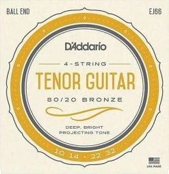 Empire Guitars D'Addario EJ66 80/20 Bronze Tenor Acoustic Guitar Strings 10-32 Accessories