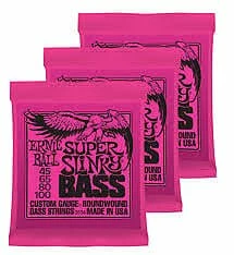 Empire Guitars Ernie Ball 2834 Super Slinky Electric Bass Strings 45-100 Gauge- 3 Packs *Free Shipping In The USA*