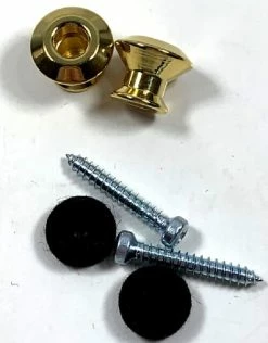 Empire Guitars Dunlop 2PSLS034G StrapLok Strap Buttons Set - Gold Strap Buttons Accessories