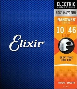 Empire Guitars Elixir 12052 Nanoweb Nickel Plated Steel Electric Guitar Strings - Light (10-46)