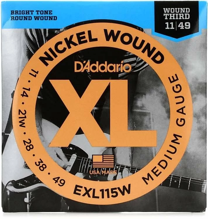 Flash Sale ✔️ Empire Guitars Accessories D'Addario EXL115w Nickel Wound Electric Guitar Strings, 11-49 Gauge Wound 3rd ✨ 1 Empire Guitars Accessories D'Addario EXL115w Nickel Wound Electric Guitar Strings, 11-49 Gauge Wound 3rd