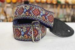 Empire Guitars Accessories Souldier Hendrix Guitar Strap Brown/Blue With Black Leather Ends *Free Shipping In The USA*