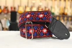 Empire Guitars Souldier Strap Fillmore Red/White/Blue W/ Black Leather Ends *Free Shipping In The USA* Accessories