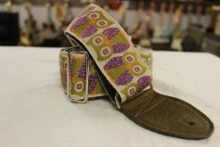 Empire Guitars Accessories Souldier Guitar Strap Owls Purple W/ Olive Leather Ends *Free Shipping In The USA*