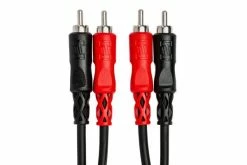 Empire Guitars Accessories Hosa Dual RCA - Dual RCA Stereo Interconnect Cables 2 Meters Long