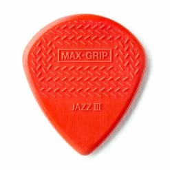Empire Guitars Accessories Dunlop Max-Grip Jazz III Nylon Picks, 6 Pack- 471P3N Red
