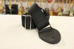 Empire Guitars Accessories Souldier Guitar Strap Greenwich Black On Black W/ Black Leather Ends *Free Shipping In The USA*