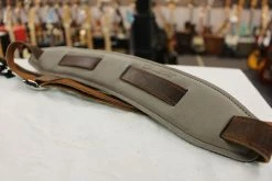 Empire Guitars Souldier Plain Saddle Strap Brown With Olive/Grey Pad*Free Shipping In The USA*
