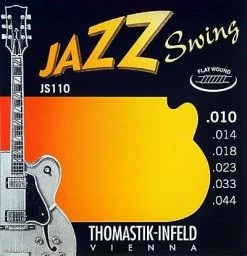 Empire Guitars Thomastik-Infeld JS110 Jazz Swing Flatwound Electric Guitar Strings - Extra Light (.10 - .44)