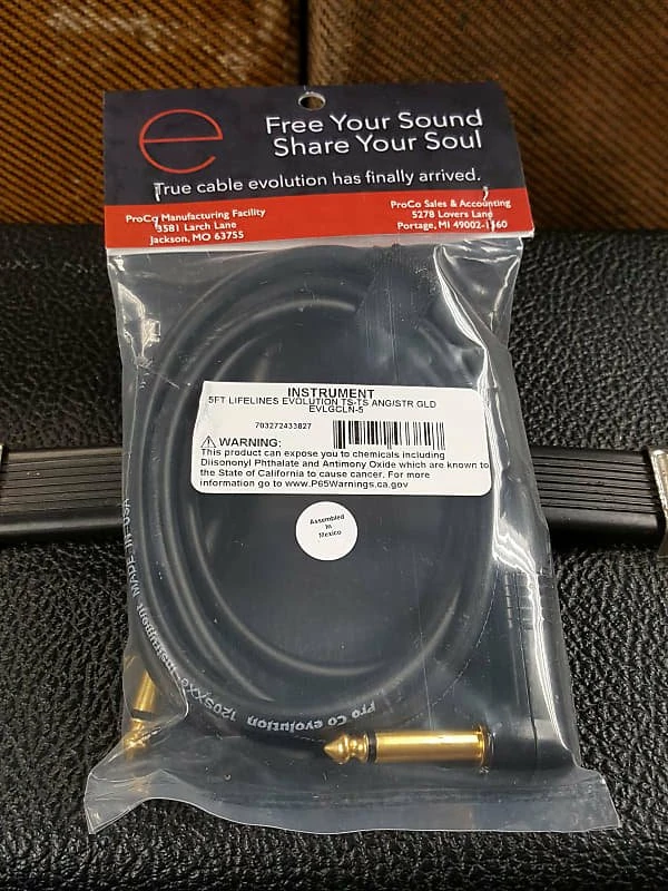 Buy ๐ Empire Guitars Pro Co Evolution EVLGCLN-5 TS-TS Angled To Straight Instrument Cable *Free Shipping In The USA* โค๏ธ 1 Empire Guitars Pro Co Evolution EVLGCLN-5 TS-TS Angled To Straight Instrument Cable *Free Shipping In The USA*
