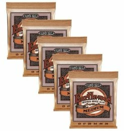 Empire Guitars Accessories Ernie Ball Earthwood Acoustic Guitar Strings 5 Packs (13-56) *Free Shipping In The USA*