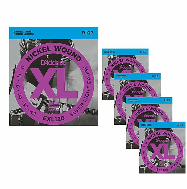 Hot Sale ⭐ Empire Guitars Accessories D'Addario EXL120 Nickel Wound Super Light Electric Strings, 9 -42, 5 Packs *Free Shipping In The US* ❤️ 1 Empire Guitars Accessories D'Addario EXL120 Nickel Wound Super Light Electric Strings, 9 -42, 5 Packs *Free Shipping In The US*