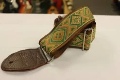 Empire Guitars Souldier Guitar Strap Sage & Cinnamon W/ Brown Leather Ends *Free Shipping In The USA*