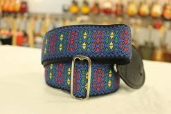 Empire Guitars Accessories Souldier Guitar Strap Monterey God Save The Cream W/ Black Leather Ends