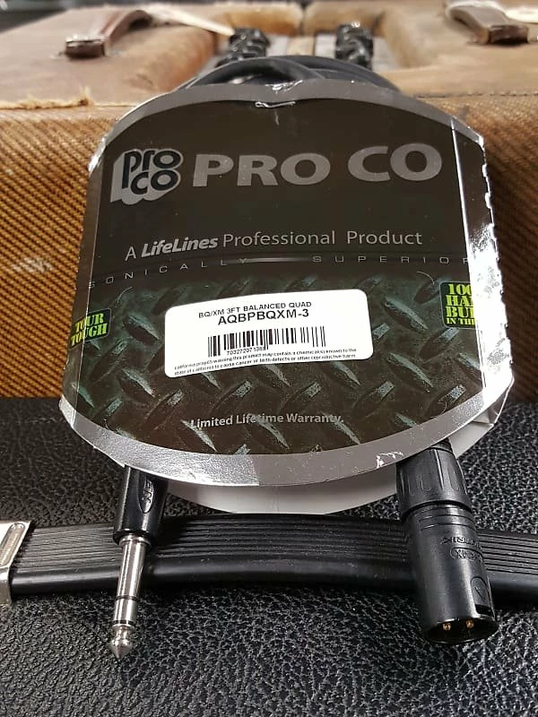Cheap ⭐ Empire Guitars Pro Co AQBPBQXM-3 BQ/XM 3 Ft Balance Quad Cable XLR-1/4" *Free Shipping In The USA* 🎉 1 Empire Guitars Pro Co AQBPBQXM-3 BQ/XM 3 Ft Balance Quad Cable XLR-1/4" *Free Shipping In The USA*