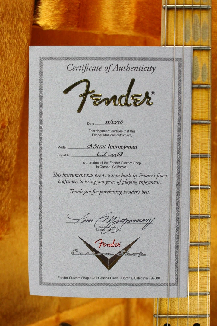 Best Sale ✨ 2016 Fender 1958 Journeyman Relic Stratocaster Time Machine Series Electric ⌛ 11 2016 Fender 1958 Journeyman Relic Stratocaster Time Machine Series Electric