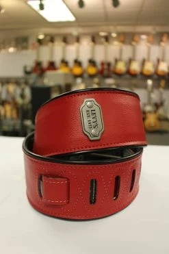 Empire Guitars Levy's M26VP-Red-Black Reversible Red/Black Vinyl Guitar Strap *Free Shipping In The USA*