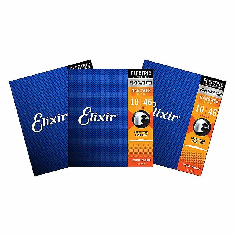 Best deal 😉 Empire Guitars Elixir 12052 Nanoweb Steel Electric Guitar Strings -Light (10-46)-3 Packs *Free Shipping In The USA* 🎁 1 Empire Guitars Elixir 12052 Nanoweb Steel Electric Guitar Strings -Light (10-46)-3 Packs *Free Shipping In The USA*