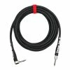 Empire Guitars Rattlesnake 15' Straight To Angled Black Instrument Cable *Free Shipping In The USA*