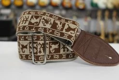 Empire Guitars Accessories Souldier Guitar Strap Zodiac Brown W/ Brown Ends GS0372 *Free Shipping In The USA*