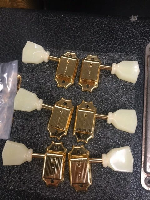 Outlet 🛒 Accessories Kluson Deluxe KD-3-GPK 3-per-side Gold Tuning Keys 🤩 2 Accessories Kluson Deluxe KD-3-GPK 3-per-side Gold Tuning Keys