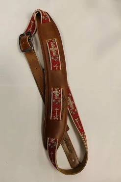 Empire Guitars Souldier Phoenix Red Leather Saddle Strap *Free Shipping In The USA*