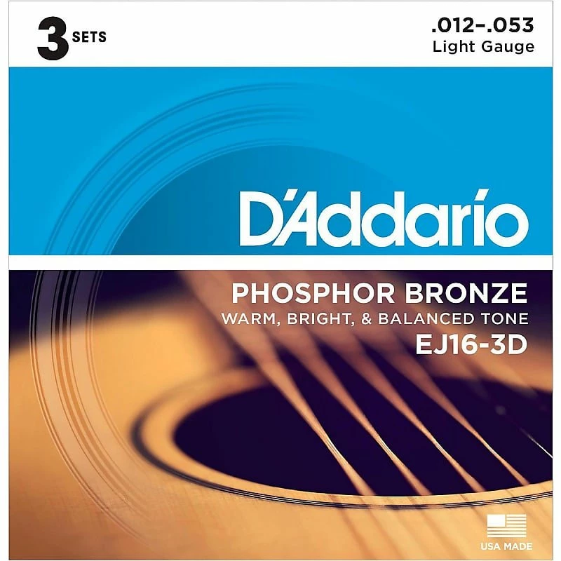Best Pirce 🎉 Empire Guitars D'Addario EJ16-3D Phosphor Bronze Acoustic Guitar Strings 3-Pack, Light Gauge Accessories 🤩 1 Empire Guitars D'Addario EJ16-3D Phosphor Bronze Acoustic Guitar Strings 3-Pack, Light Gauge Accessories