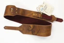 Accessories Awlgoods Handcrafted Leather Guitar Strap Tan/Wine With Brand