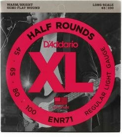Empire Guitars Accessories D'Addario Half Round Bass Strings 45-100 ENR71