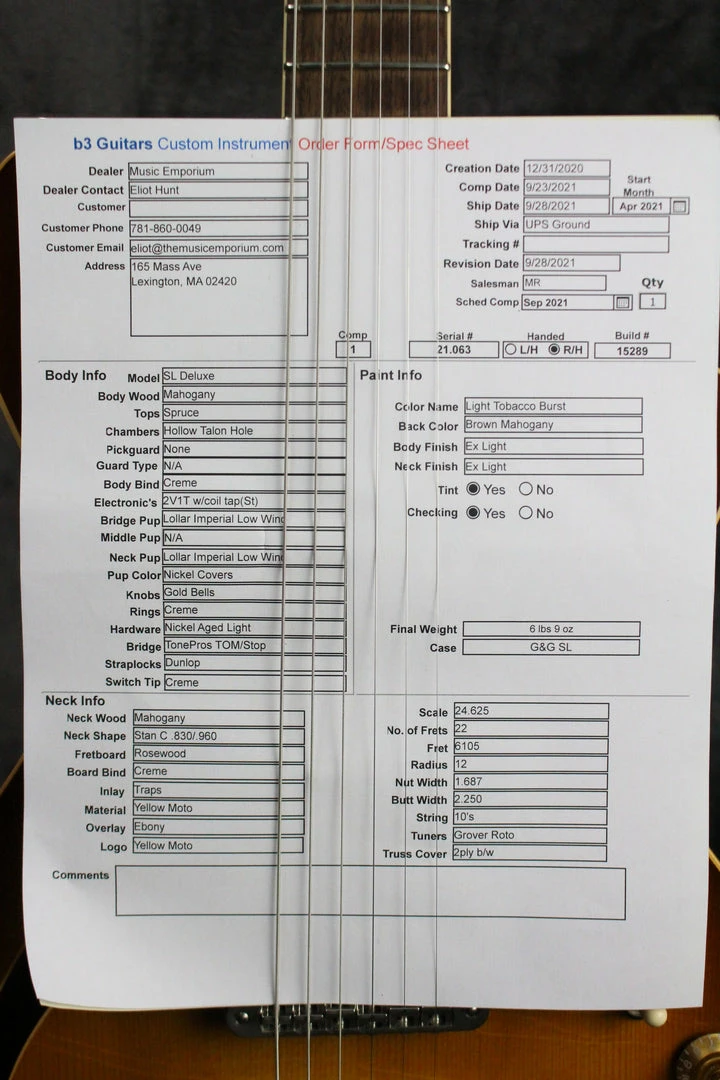 Cheap ๐ฏ Baker Guitars B3 SL Deluxe Electric ๐ 8 Baker Guitars B3 SL Deluxe Electric