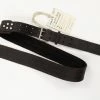 Awlgoods Handcrafted Leather Guitar Strap Black With Red Stitching Accessories