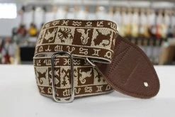 Empire Guitars Accessories Souldier Guitar Strap Zodiac Brown W/ Brown Ends GS0372 *Free Shipping In The USA*