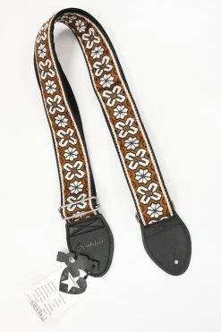 Empire Guitars Souldier Custom Guitar Strap Greenwich Brown With Black Leather Ends *Free Shipping In The USA* Accessories