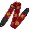 Empire Guitars Levy's MPJG-SUN-RED 2" Sun Print Red Guitar Strap *Free Shipping In The USA*
