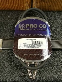 Empire Guitars Accessories Pro Co EG-2 Patch Cable *2 Ft 1/4-1/4 Straight To Straight