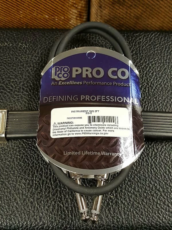 Discount ๐ Empire Guitars Accessories Pro Co EG-2 Patch Cable *2 Ft 1/4-1/4 Straight To Straight โญ 1 Empire Guitars Accessories Pro Co EG-2 Patch Cable *2 Ft 1/4-1/4 Straight To Straight