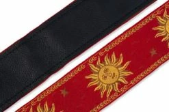 Empire Guitars Levy's MPJG-SUN-RED 2" Sun Print Red Guitar Strap *Free Shipping In The USA*