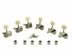 Empire Guitars Kluson Deluxe KD-3-NP 3 Per Side With White Buttons *Free Shipping In The USA* Guitar Parts