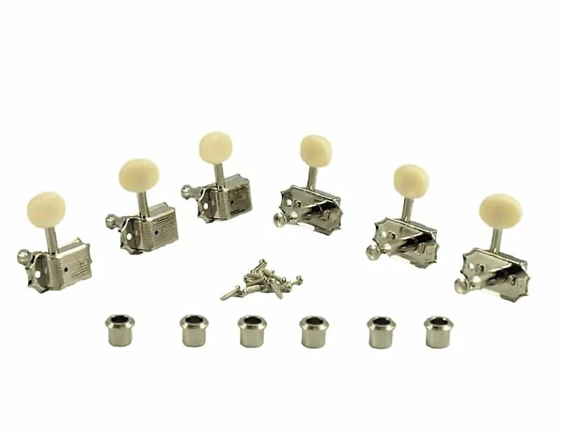 Buy 😀 Empire Guitars Kluson Deluxe KD-3-NP 3 Per Side With White Buttons *Free Shipping In The USA* Guitar Parts 🔥 1 Empire Guitars Kluson Deluxe KD-3-NP 3 Per Side With White Buttons *Free Shipping In The USA* Guitar Parts