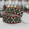 Empire Guitars Souldier Guitar Strap Stained Glass Red W/ White Leather Ends GS0178 SGR *Free Shipping In The USA*