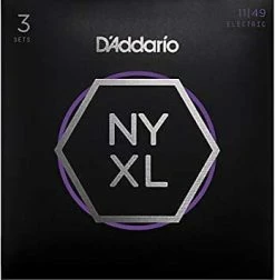 Empire Guitars Accessories D'Addario NYXL1149-3P Nickel Wound Electric Guitar Strings 3-Pack, Medium 11-49 *Free Shipping In The USA*