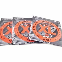 Empire Guitars D'Addario ECG26 XL Chromes Flatwound Electric Guitar Strings, Med. 13-56, 3 Sets *Free Shipping In The US*