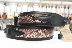 Empire Guitars Accessories LM Strap Framed Leather Snake Black Gallery Luxe Snake FLS-BK *Free Shipping In The USA*