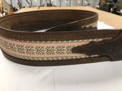 LM Products FLC-BR Framed Leather Guitar Strap *Free Shipping In The USA*