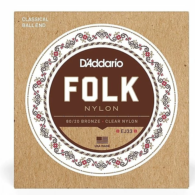 Best Pirce ๐งจ Empire Guitars D'Addario EJ33 Folk Nylon Guitar Strings Ball End 80/20 Bronze/Clear Nylon Standard Accessories ๐ 1 Empire Guitars D'Addario EJ33 Folk Nylon Guitar Strings Ball End 80/20 Bronze/Clear Nylon Standard Accessories