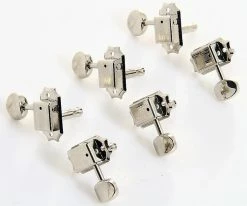 Empire Guitars Accessories Grover 133N Deluxe Guitar Machine Heads, Vintage, Nickel, 3 Per Side, Package Of 6