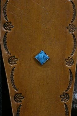 Empire Guitars Cheesecake Leather Mandala & Turqoise Guitar Strap