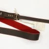 Accessories Awlgoods Handcrafted Leather Guitar Strap Dark Brown/Red With Red Stitching