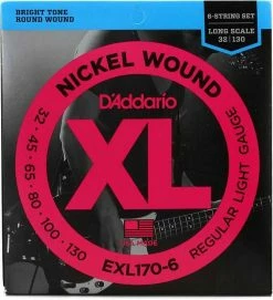 Empire Guitars D'Addario 6 String Bass Strings 32-130 EXL170-6